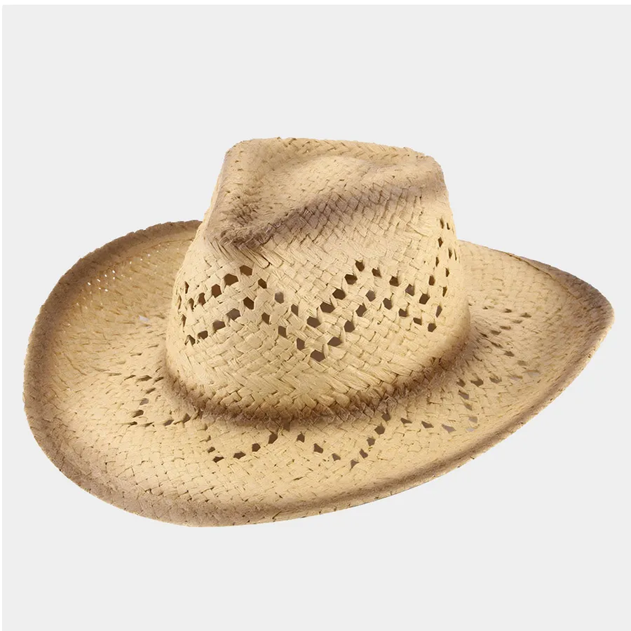 Open Weave Cowboy Straw Hat For Women's - Assorted — wholesale Apparel & Accessories by the case