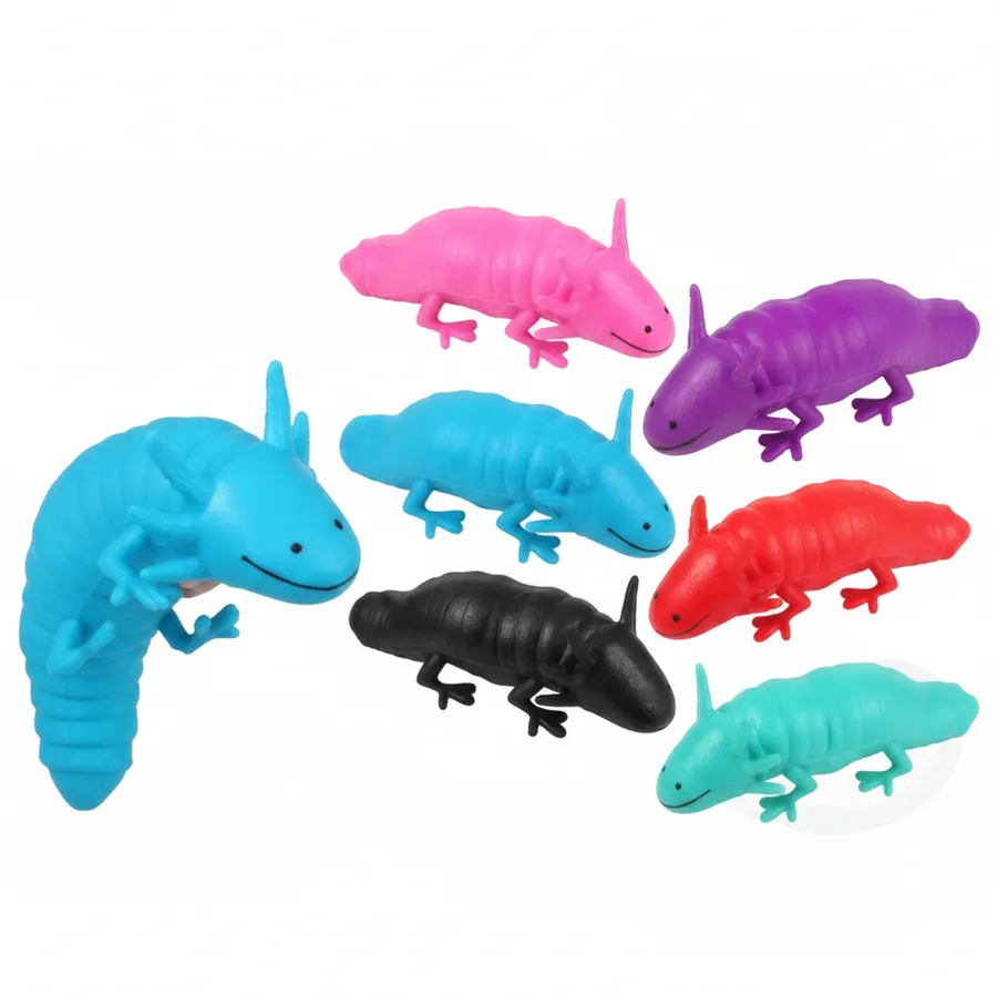 Jumbo Wiggle Axolotl Squishy Toy - Large Sensory Fidget for Stress Relief — wholesale Fidgets & Sensory by the case