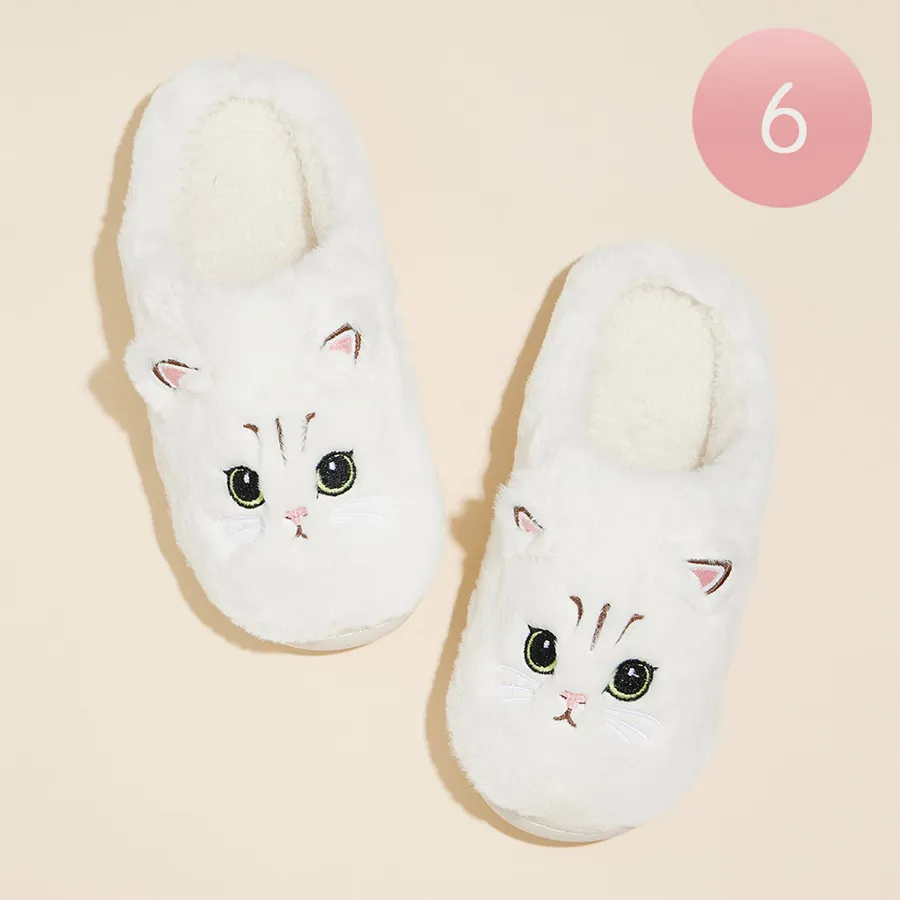 Fashionable Cat Basic Fuzzy Slippers For Valentine — wholesale Seasonal & Holiday by the case
