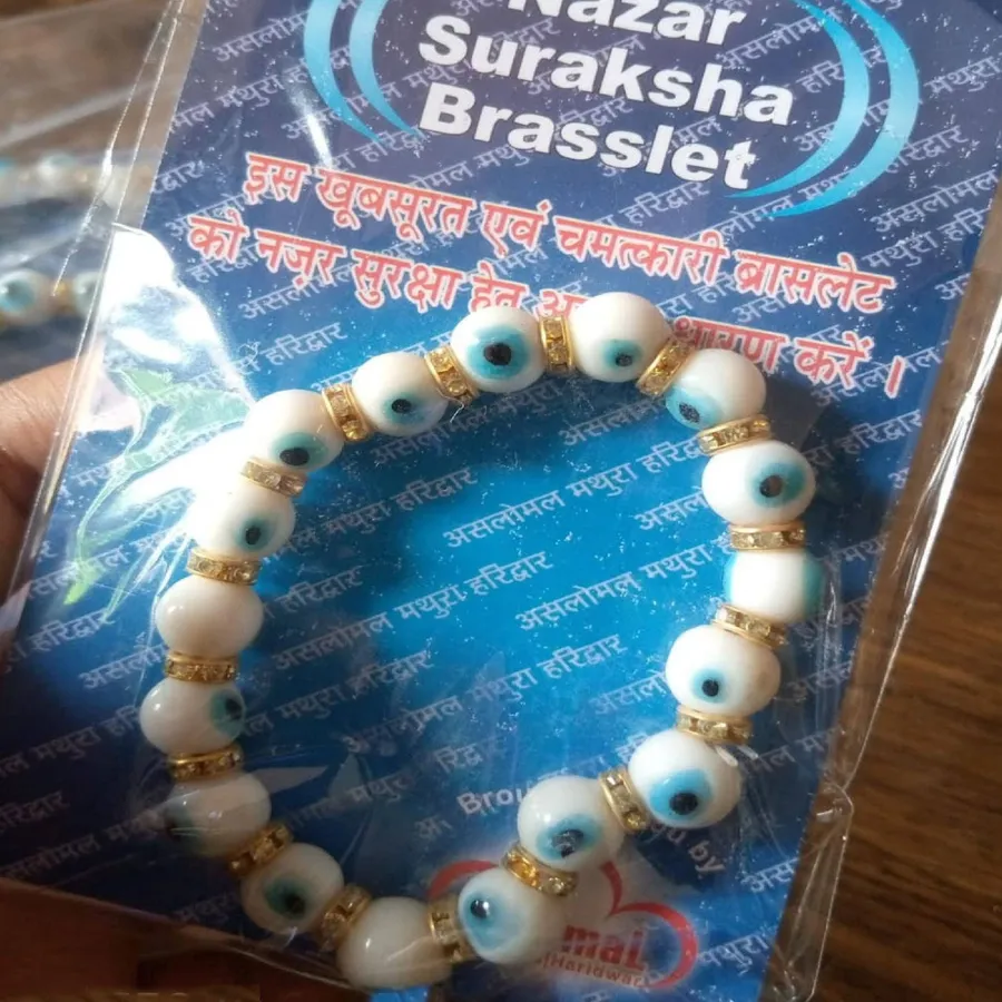 Wholesale White Crystal Evil Eye Good Luck Bracelet (Sold by 6PCS) — wholesale Apparel & Accessories by the case