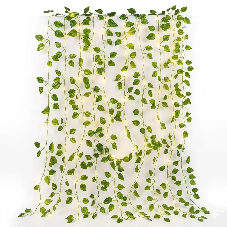 Green Leaf LED Fairy Lights 10m 100 LEDs Decor — wholesale Home & Décor by the case