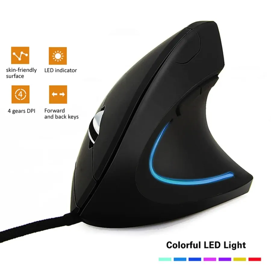 Vertical Gaming Mouse — Ergonomic Design | RGB Backlit | Adjustable DPI — wholesale More Wholesale Goods by the case