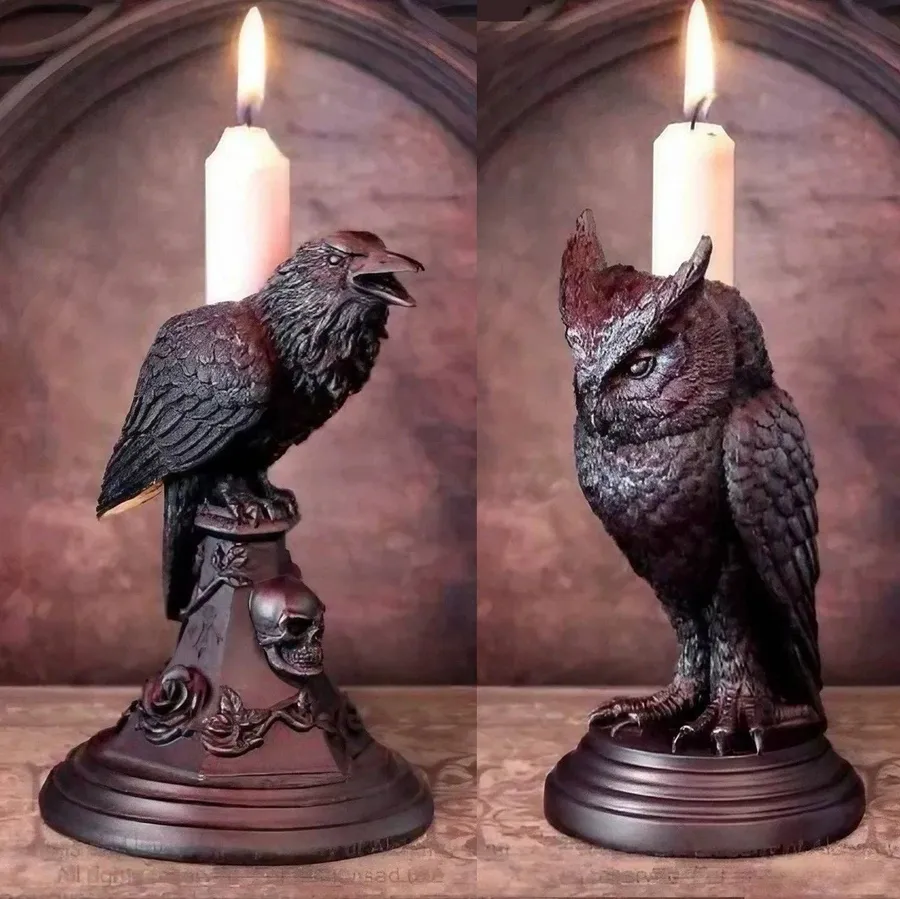 Gothic Candle Holder Resin Home Décor — wholesale Home & Décor by the case