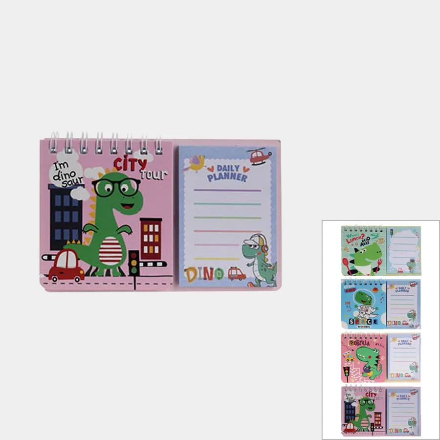 Dinosaur Themed Printed Mini Notebooks - Assorted — wholesale Stationery & Office by the case