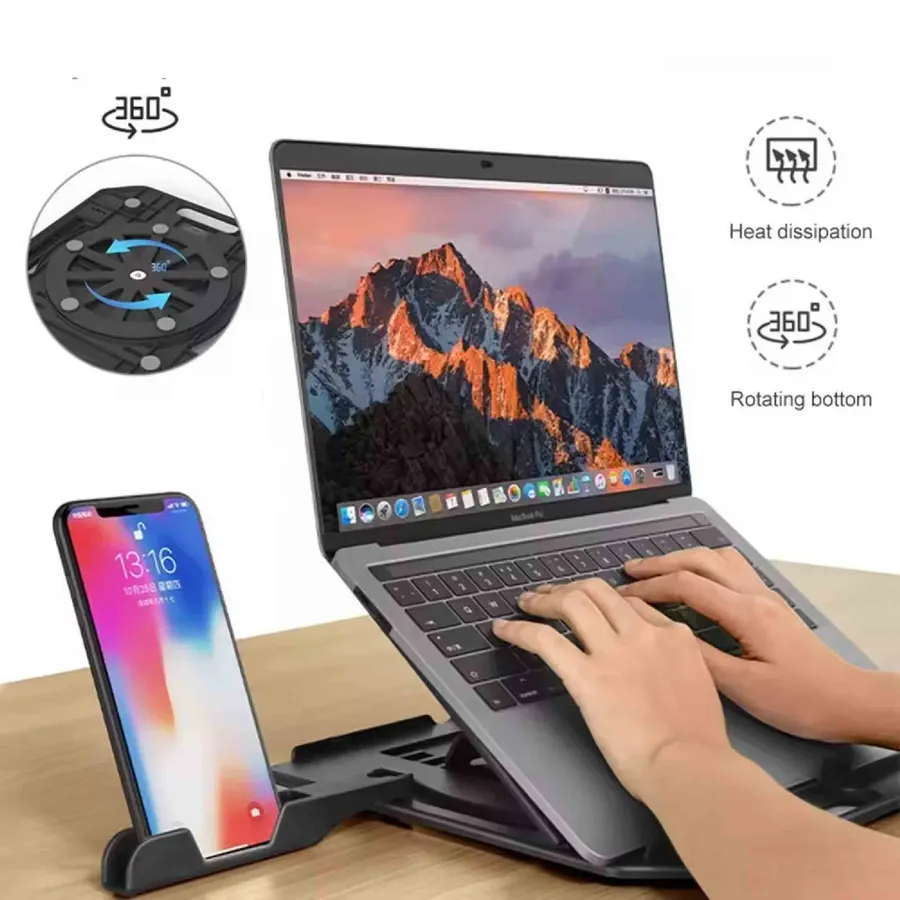 Folding Laptop Stand Adjustable — Gullee Gadgets Desk Organi — wholesale Stationery & Office by the case