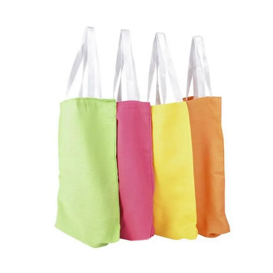 Neon Large-Sized Canvas Colorful Tote Bag - Assorted — wholesale Bags & Backpacks by the case