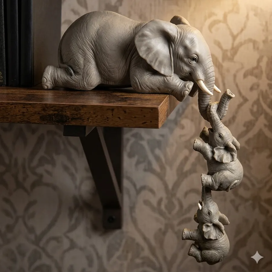 Cute Baby Elephant Figurines Set – Lucky Gift Decor — wholesale Home & Décor by the case