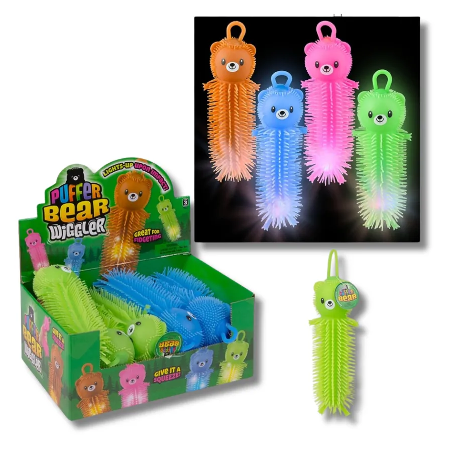 Squishy Toys Light-Up Bear Puffer Wiggler - Sensory Toy and Fidget for Stress Relief — wholesale Fidgets & Sensory by the case