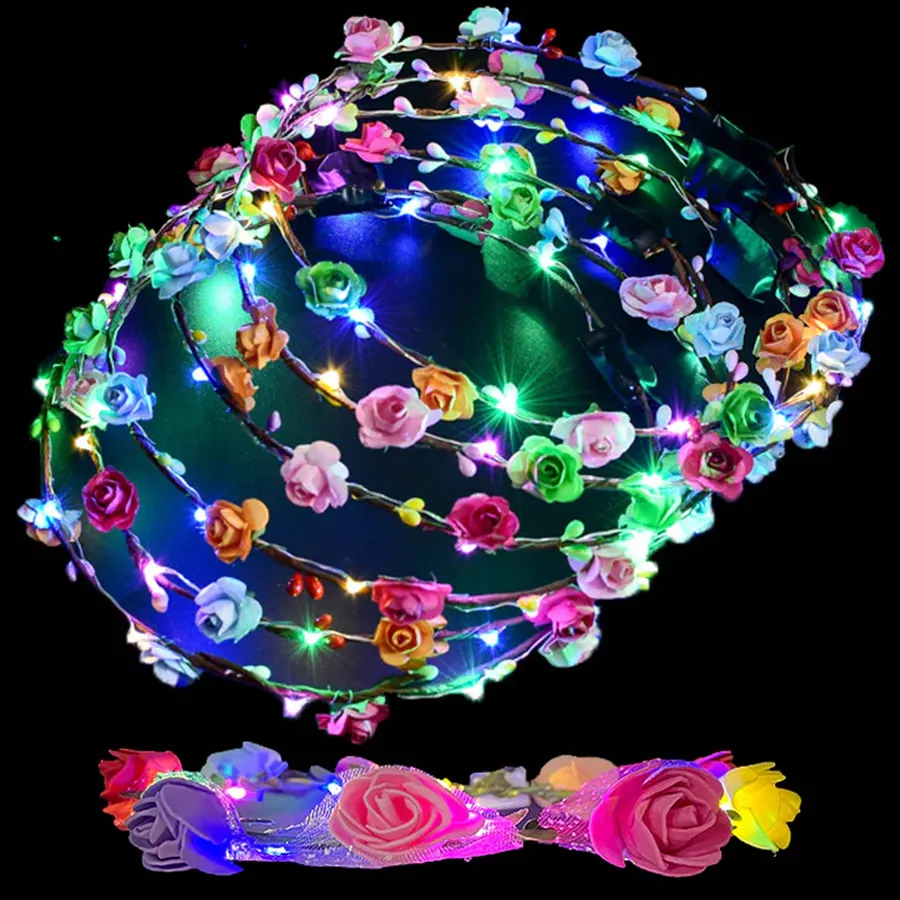 LED Light Up Flower Headband For Kids - Assorted — wholesale Apparel & Accessories by the case