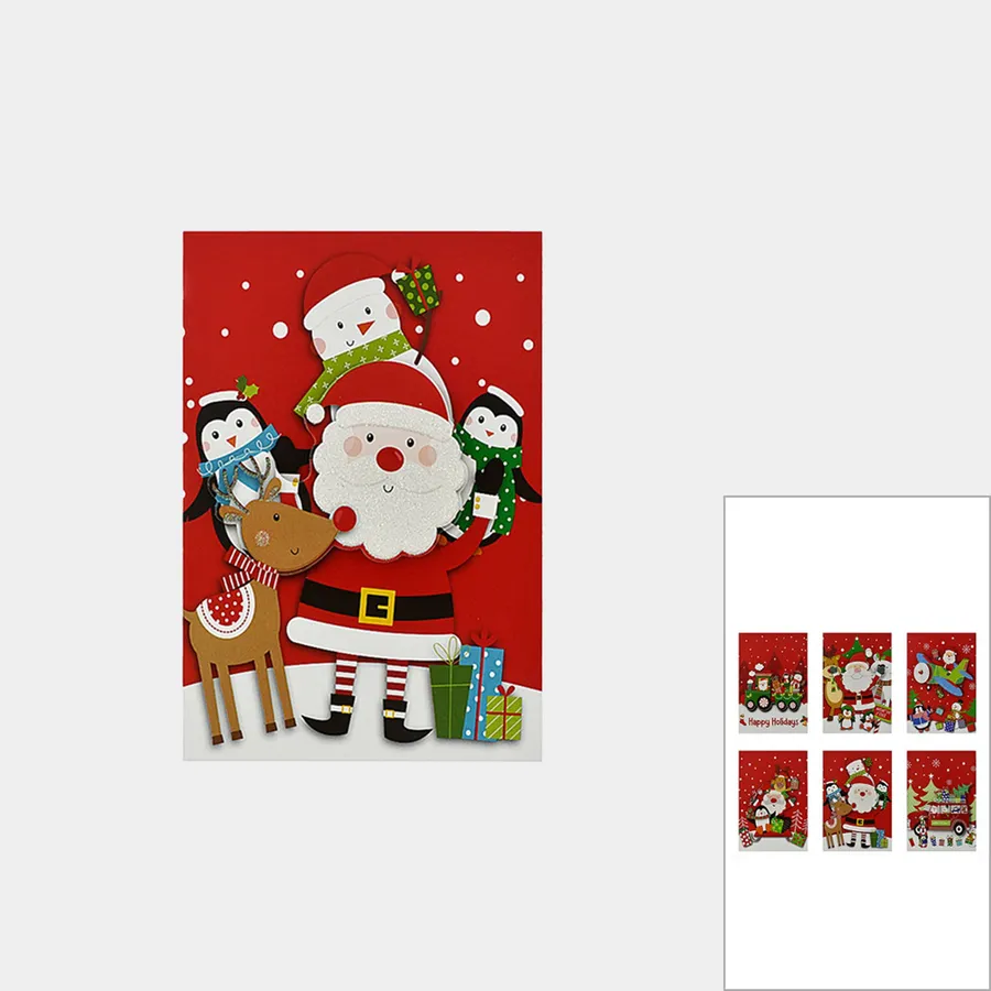 Christmas Themed Greeting Card Set For Kids - Assorted — wholesale Seasonal & Holiday by the case