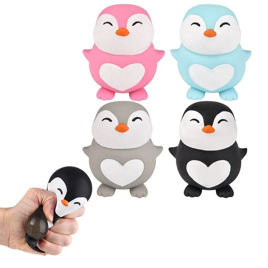 Penguin Soft Squeeze Stretchy Fidget Kids Toy- Assorted — wholesale Fidgets & Sensory by the case
