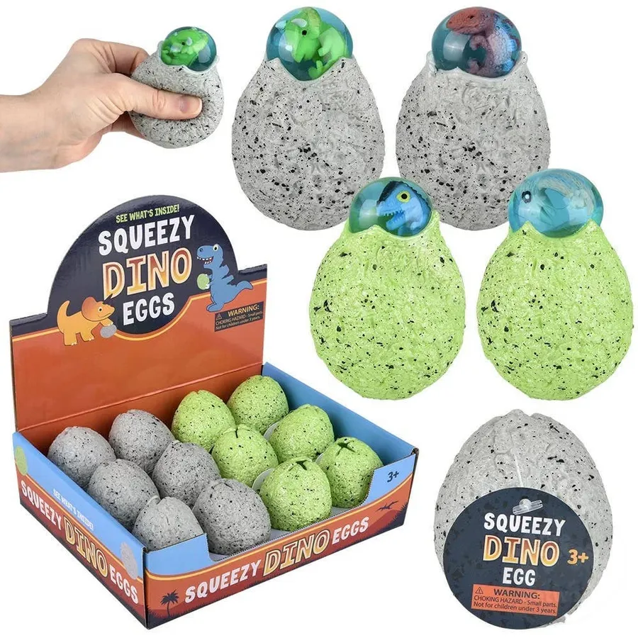 Soft Dinosaur Egg Squishy Toys - Easter Sensory Fidget Stress Ball for Kids — wholesale Fidgets & Sensory by the case