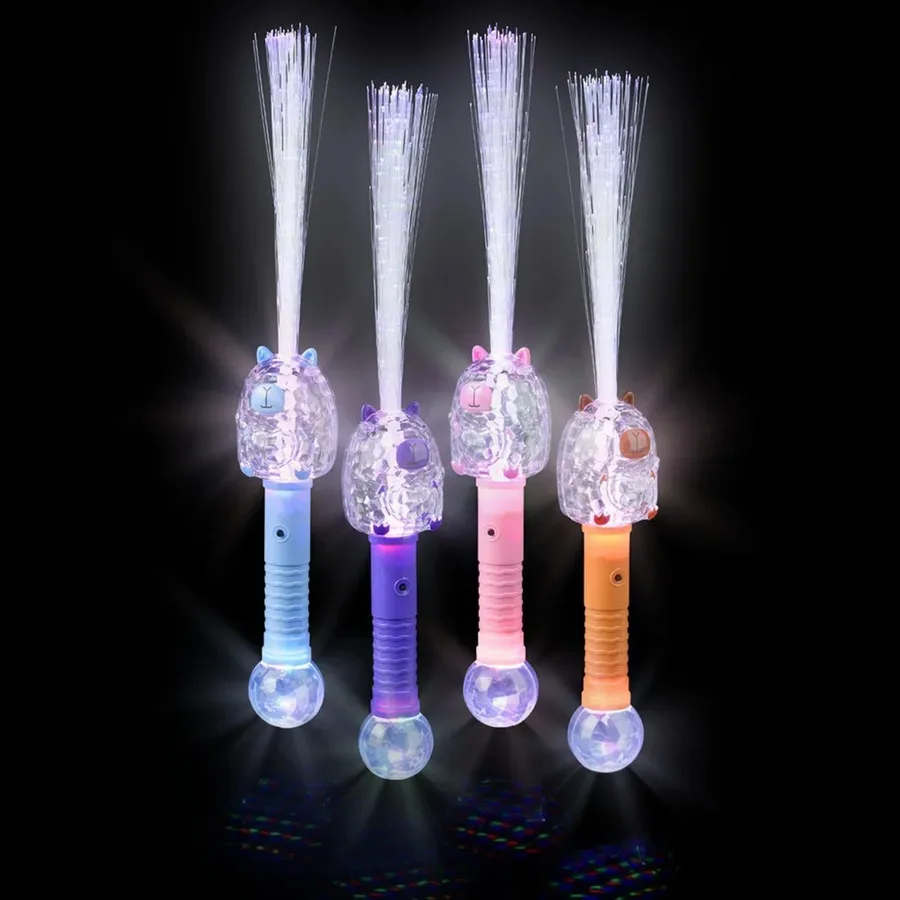 Light Up Capybara Fiber Wand Kids Toy - Assorted — wholesale Apparel & Accessories by the case