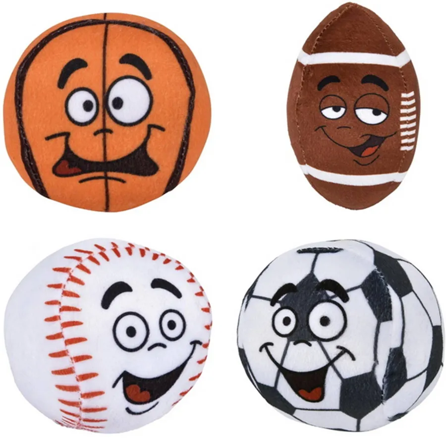 Sport Ball Soft Plush Kids Toy For Valentine - Assorted — wholesale Plush & Squishies by the case