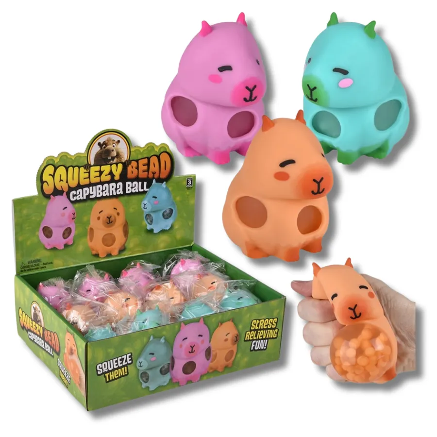 Squishy Toy Capybara Stress Ball - Fidget Sensory Toy in Assorted Colors — wholesale Fidgets & Sensory by the case