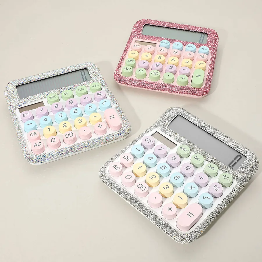 Rhinestone Studded Electronic Calculator - Assorted — wholesale More Wholesale Goods by the case