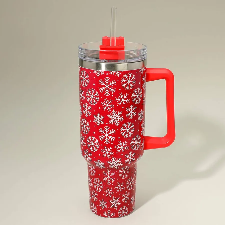 Snowflake Pattern Stainless Steel Tumbler — wholesale Kitchen & Drinkware by the case