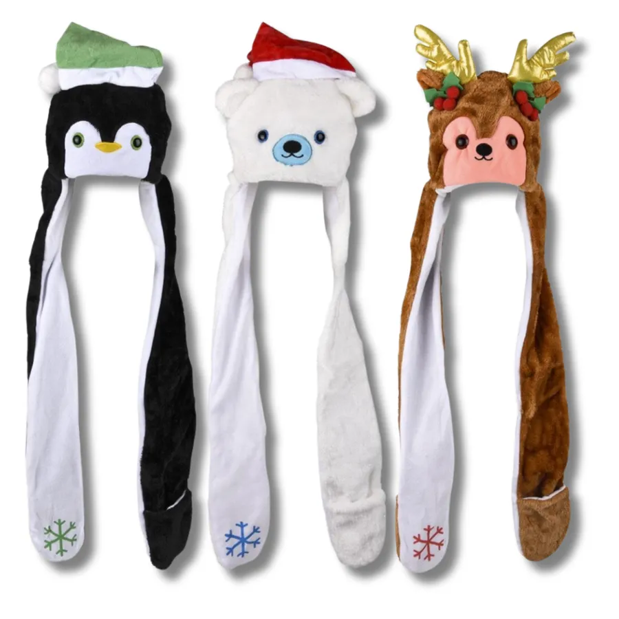 Stuffed Plush Animal Hoodie Hat For Kids - Assorted — wholesale Plush & Squishies by the case