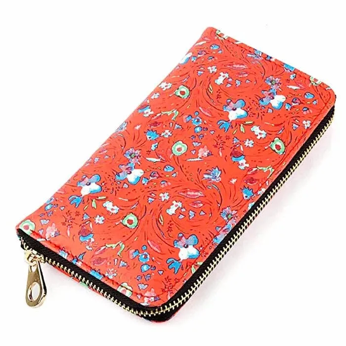 Leather Orchid Red Women's Wallet - Styl Keeraft Home Gifts — wholesale Bags & Backpacks by the case