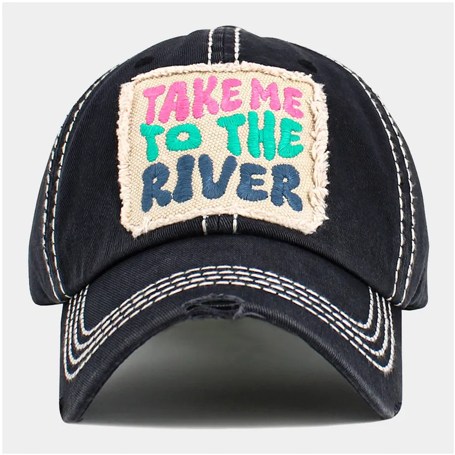 TAKE ME TO THE RIVER Vintage Baseball Cap- Assorted- — wholesale Apparel & Accessories by the case