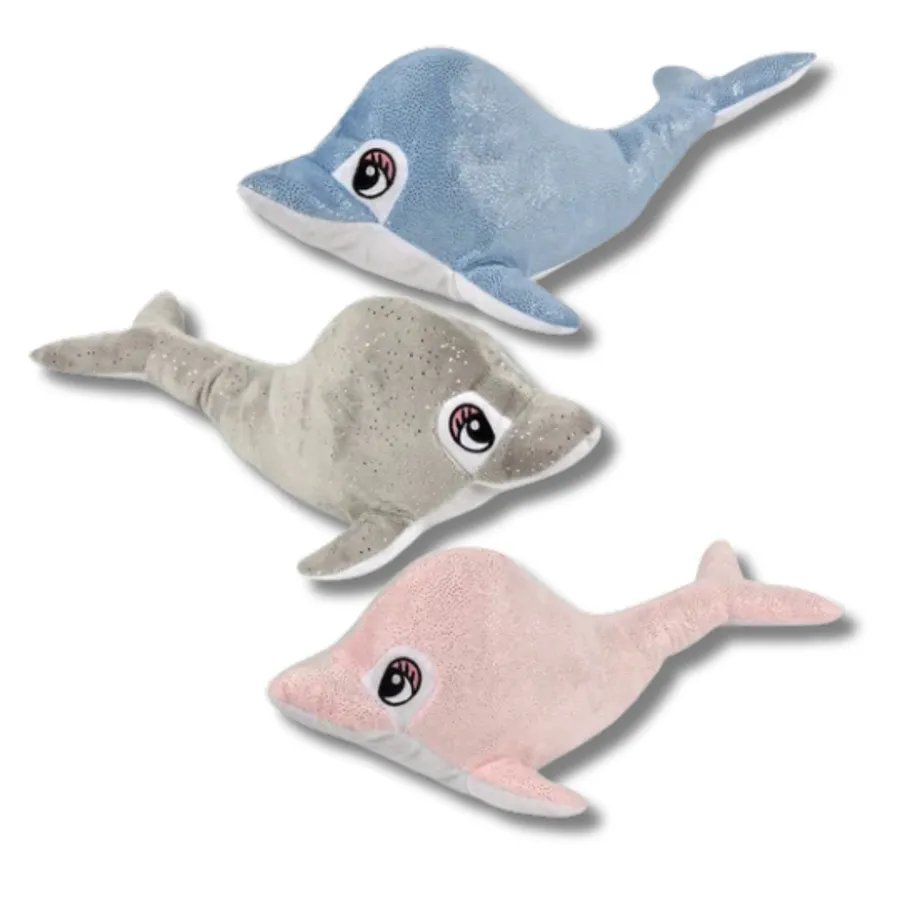 Soft Cute Sparkle Plush Dolphin Toy For Kids - Assorted — wholesale Plush & Squishies by the case
