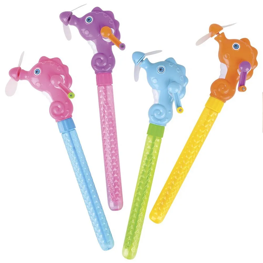 Sea Horse Fan Bubble Baton – 2-in-1 Summer Toy — wholesale Toys & Games by the case