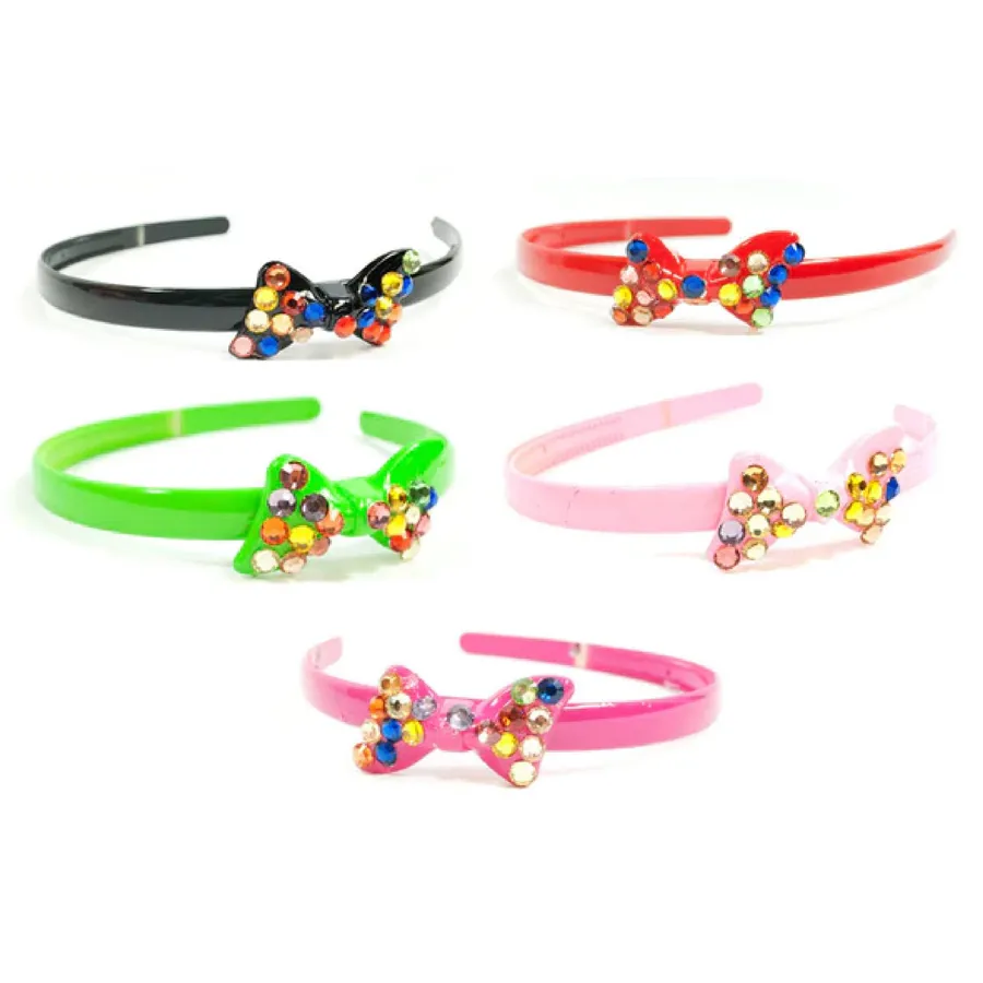 Little Girls Hair Clips Studded Bow Tie Design — wholesale Apparel & Accessories by the case