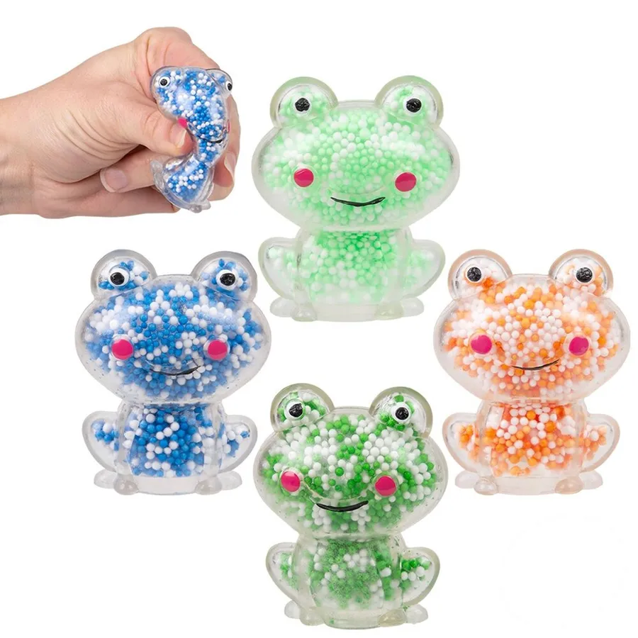 Mini Frog Squeezy Bead Fidget Kids Toy- Assorted — wholesale Fidgets & Sensory by the case