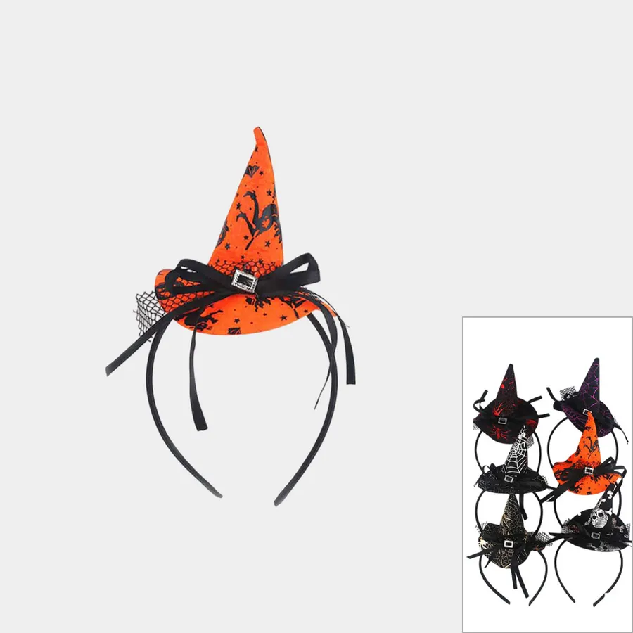 Holiday Decore Witch Hat Headbands For Kids — wholesale Seasonal & Holiday by the case