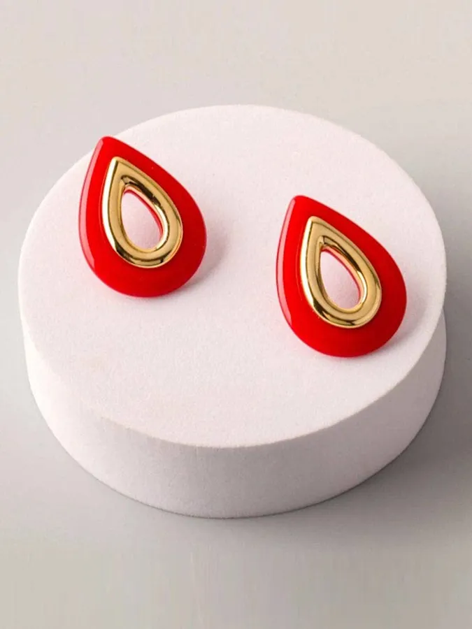 Fashionable Colorful Water Drop Earrings For Women's — wholesale Apparel & Accessories by the case