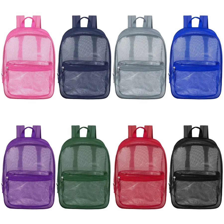 Large Capacity Back To School Mesh Backpack - Assorted — wholesale Bags & Backpacks by the case
