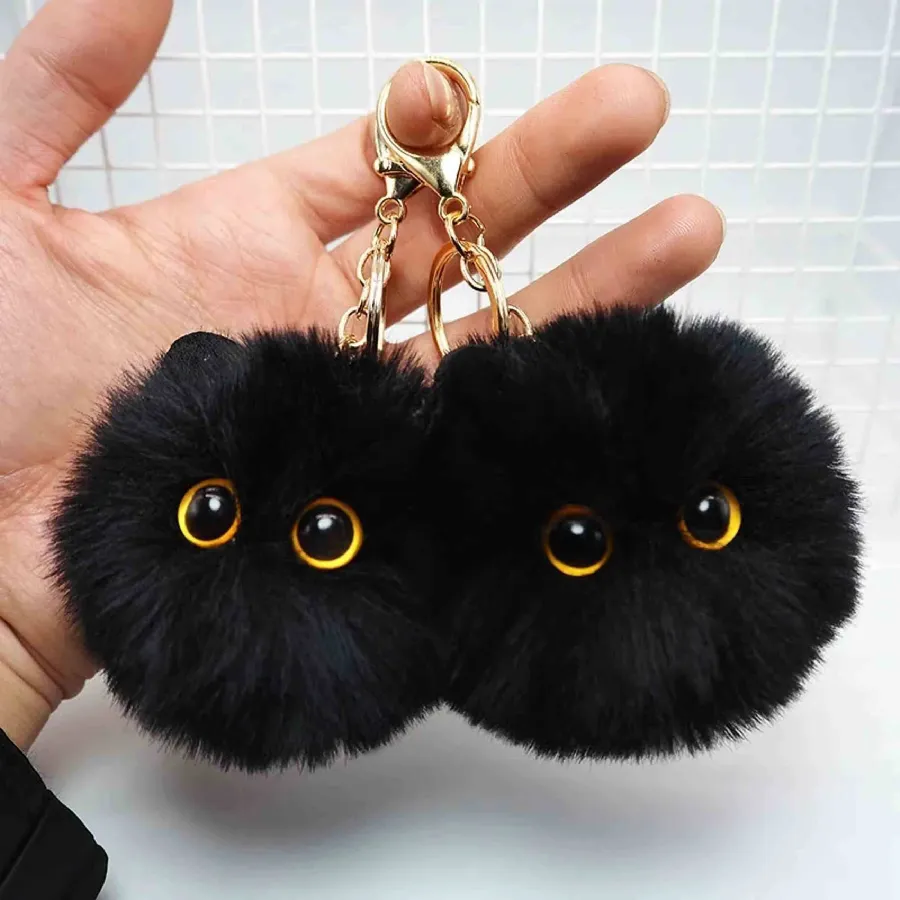 Plush Cat Pendant Keyring For Girls -In Bulk — wholesale Plush & Squishies by the case