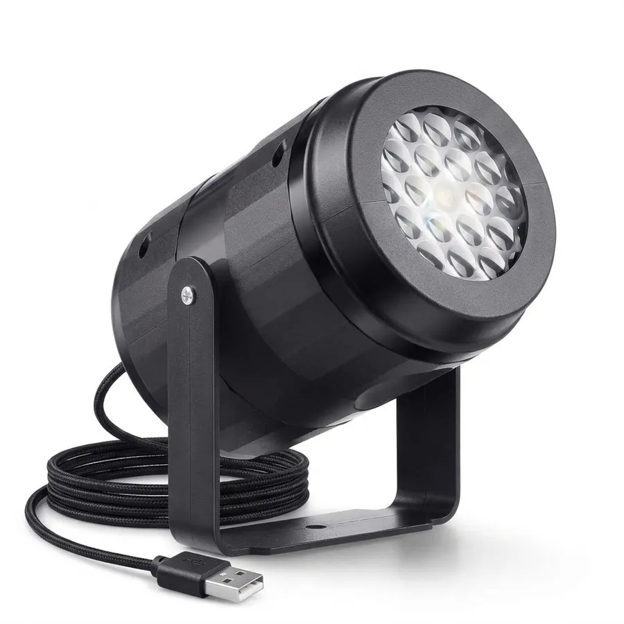 Rotating Snowflake Projector Light – USB LED Christmas Decor — wholesale Seasonal & Holiday by the case