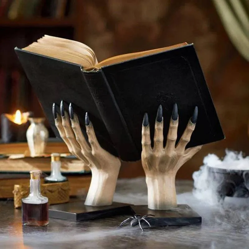 Halloween Resin Witch Hand Bookshelf Ornament Desk — wholesale Seasonal & Holiday by the case