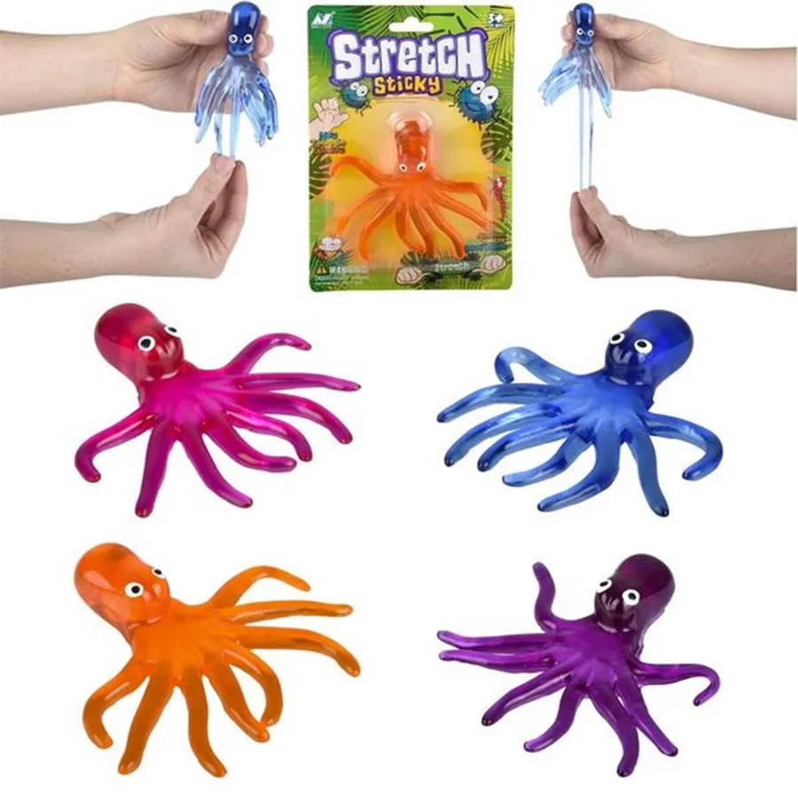 Stretchy Sticky Octopus - Assorted Color Keeraft Home Gifts — wholesale Home & Décor by the case