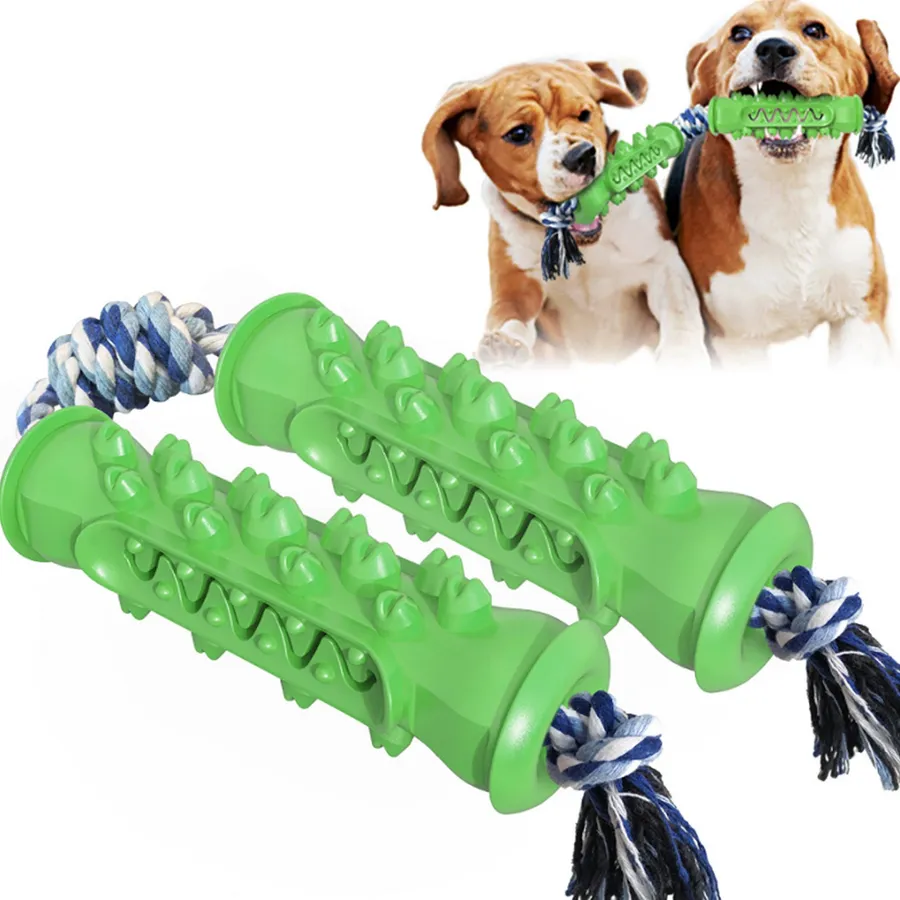 Pet Rubber Double Molar Rod Chew Ball Toy In Bulk — wholesale Pet by the case