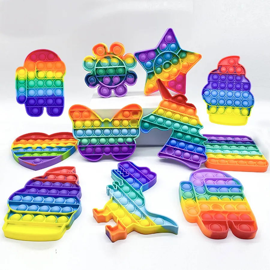 Rainbow Push Pop Sensory Fidget Kids Toys — wholesale Fidgets & Sensory by the case