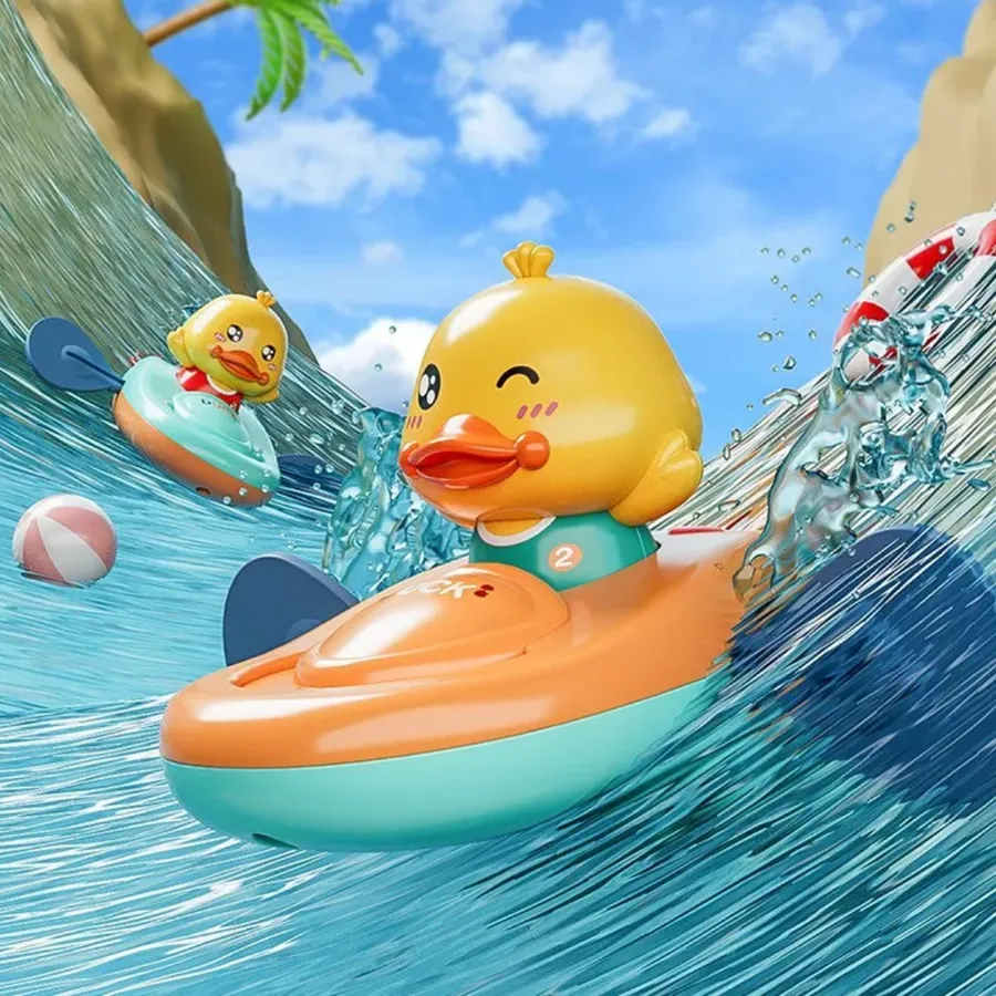 Little Yellow Duck Kayak Toy for Bath and Pool Fun — wholesale Beauty & Personal Care by the case