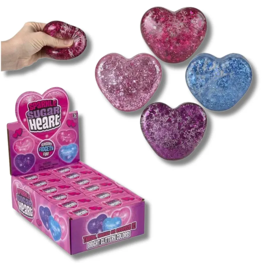 Heart Squeeze Stocking Stuffer Fidget Kids Toys- Assorted — wholesale Fidgets & Sensory by the case