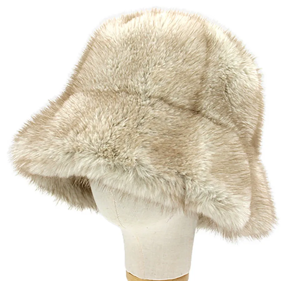 Soft Plush Faux Winter Bucket Hat For Women's — wholesale Plush & Squishies by the case
