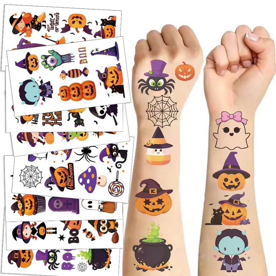 Pumpkins Tattoo Sticker For Kids — wholesale Stationery & Office by the case