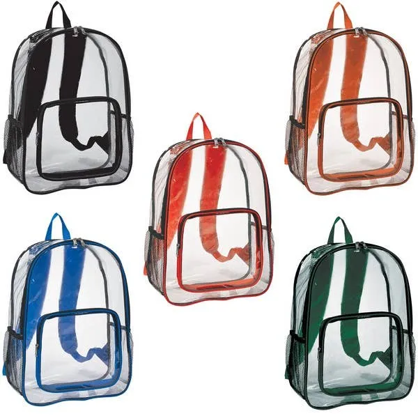 Easter Heavy Duty Transparent Clear Backpack- Assorted — wholesale Seasonal & Holiday by the case