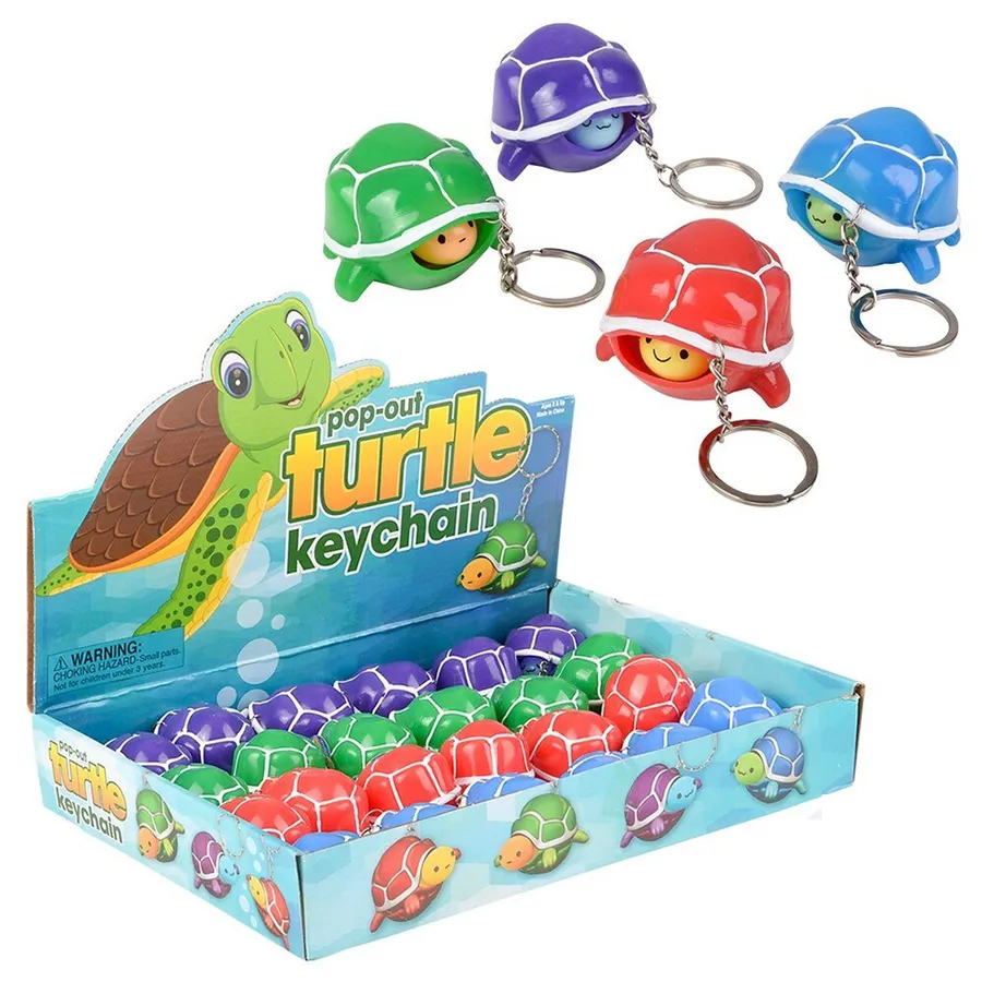 Pop Out Turtle Keychain For Kids — wholesale Keychains & Charms by the case