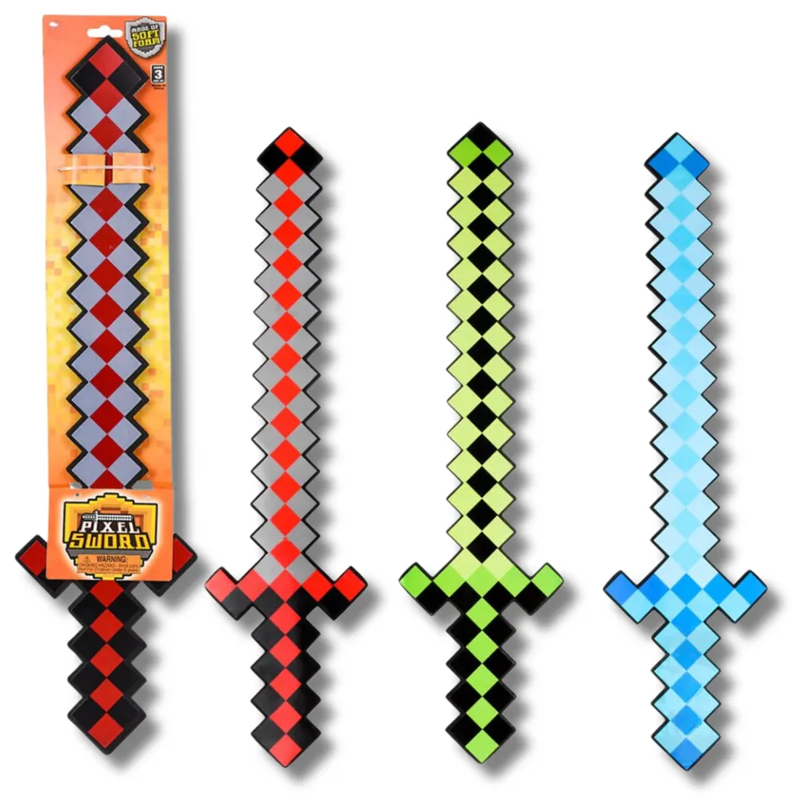 24'' Pixel Foam Wand Kids Toy- Assorted — wholesale Toys & Games by the case