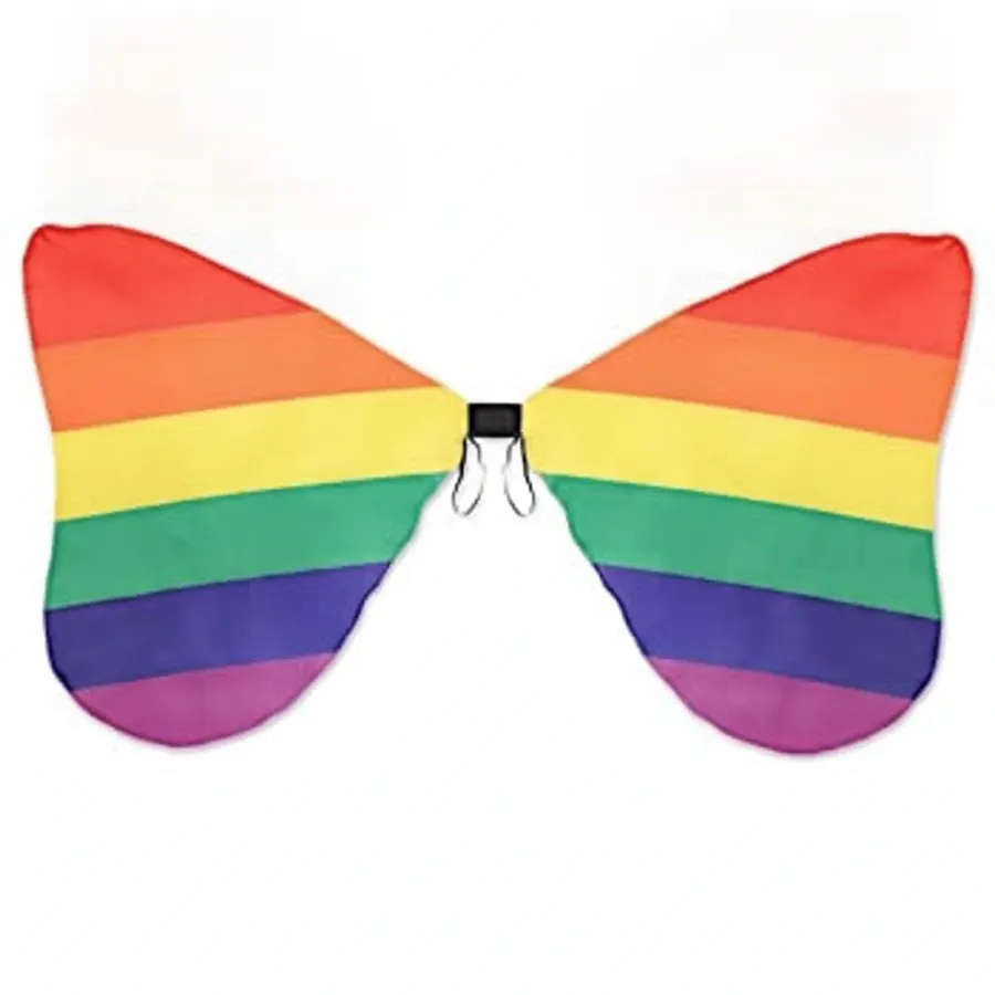 Rainbow Fabric Wings Accent - Whimsical Home Decor and Seasonal Piece — wholesale Home & Décor by the case