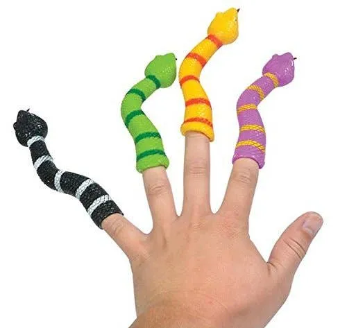 Finger Snake Puppet Kids Toy- Assorted — wholesale Toys & Games by the case
