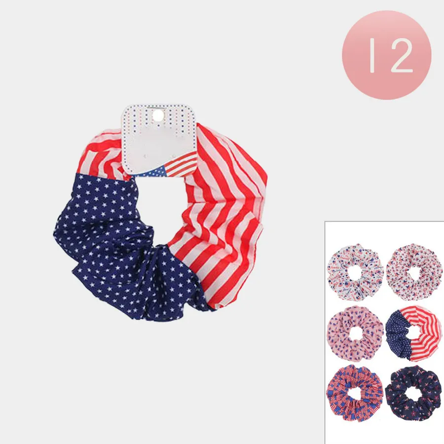 Printed American USA Hair Bands - Assorted — wholesale Apparel & Accessories by the case