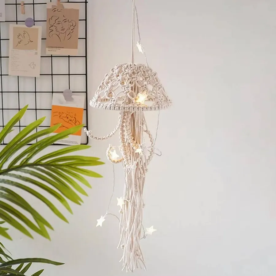 Creative Jellyfish Cotton Rope Pendant With String Light — wholesale More Wholesale Goods by the case