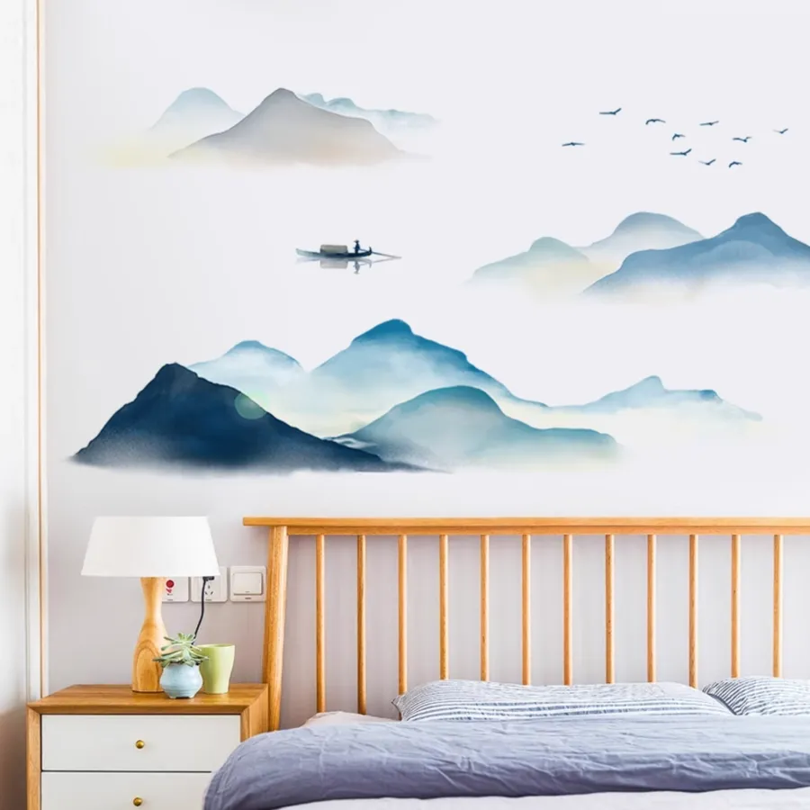 2907BA Self-Adhesive Landscape Painting Bedroom Room Decorating Wallpaper — wholesale Apparel & Accessories by the case