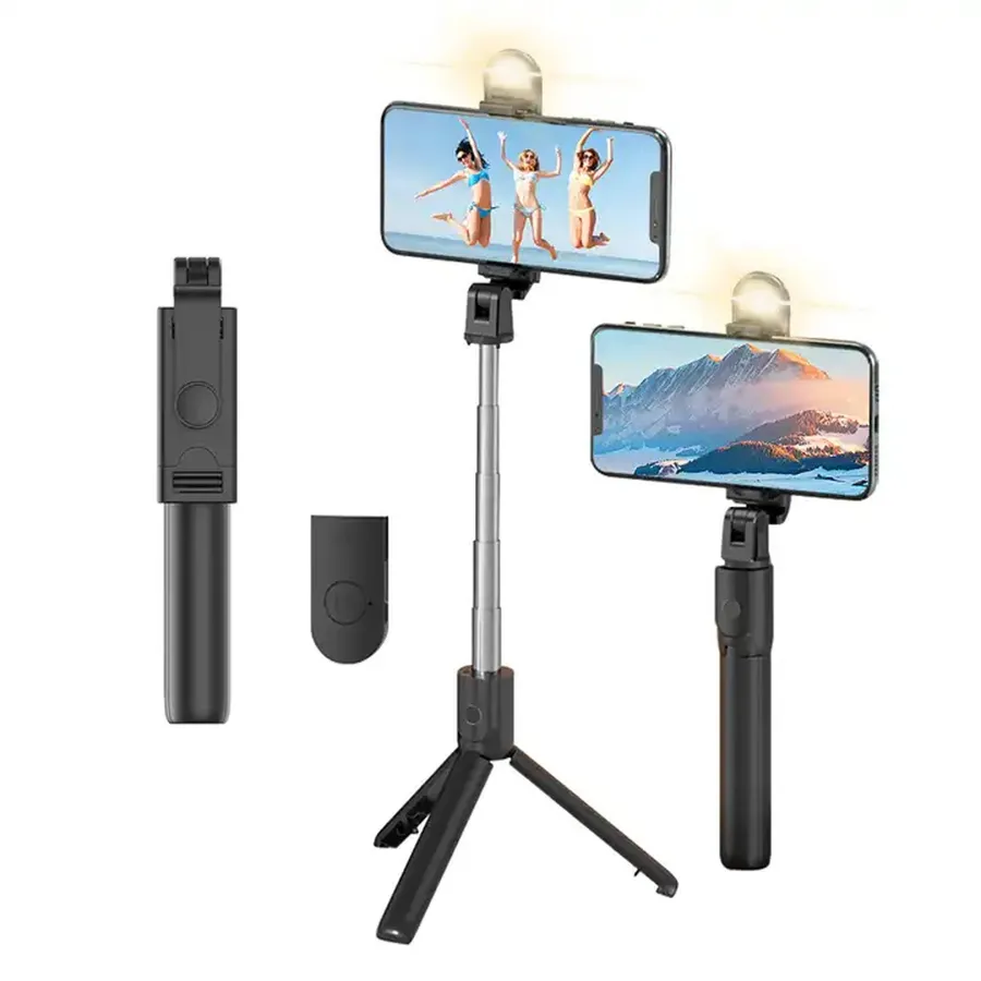 Portable Selfie Stick With Wireless Remote & Phone Stand — wholesale Tech & Gadgets by the case